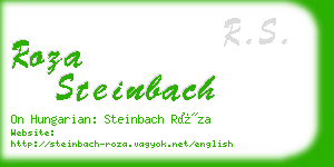roza steinbach business card